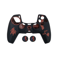 Coque en silicone souple gravée au laser, protection anti-rayures avec 2 capuchons de joystick antidérapants pour manette PS5