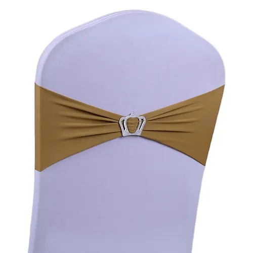 Golden Crown chair Back Decoration Household Hotel Restaurant Hand-free Chair Belt Christmas Party Chair Sashes