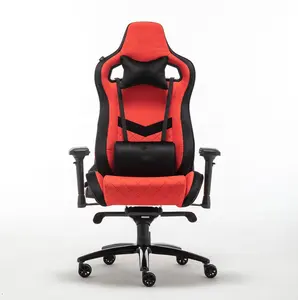 2024 grosir Logo kustom Modern profesional kulit merah putar kursi kantor berbaring ukuran besar kursi Gaming XL