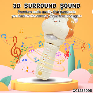 Machine à chanter pour enfants avec son surround 3D, fonctionnant sur piles, jouet de karaoké, <span class=keywords><strong>musique</strong></span> et racontage d'histoires avec microphone audio sans fil - Product Image 3