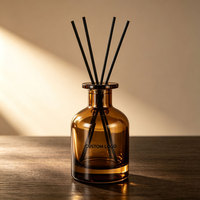 Diffuseur de parfum en verre multicolores, flacon vide de luxe pour diffuseur d'arômes, couleur et logo personnalisés, conteneur en verre pour parfum d'intérieur