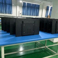 Layar Digital Signage LCD Definisi Tinggi 4K 49/55/65-Inci yang Dipasang di Langit-langit untuk Aula Pameran Bandara dan Lift