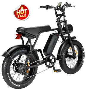 Factory Wholesale Electric Bike with Fat Tire 20" Pedal Assist Bicycle, 750W 35MPH Black E-Bike