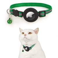Support réfléchissant pour AirTag, accessoire pour animaux de compagnie, avec clochette, collier de luxe réglable en nylon souple pour chat – Ventes flash