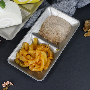 Plato para Servir <span class=keywords><strong>de</strong></span> Acero Inoxidable 304 con Compartimentos para Sushi, Aperitivos, Salsas, Salsa <span class=keywords><strong>de</strong></span> Soya, <span class=keywords><strong>Cocina</strong></span> Casera, Barbacoa - Product Image 4