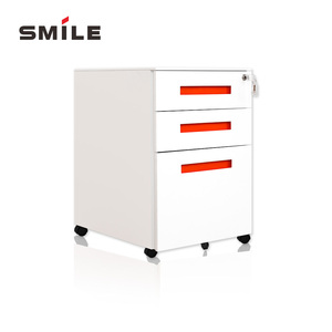 CHNSMILE Three-<b>Drawer</b> <b>Lockable</b> Steel Tool Chest: Robust Construction for Secure Tool Storage and Mobility on Job Sites - Product Image 4