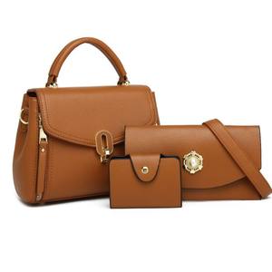 Nouvel ensemble de sacs multi-pièces en PU pour femme – Sac à bandoulière élégant à rabat de couleur unie pour femme d'âge mûr – Printemps, été, automne, hiver - Product Image 5