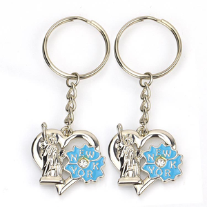 Tùy Chỉnh Cổ Điển & Phim Hoạt Hình Phong Cách Móc Khóa Cá Nhân Kim Loại <span class=keywords><strong>Key</strong></span> Holder Ring Với Men In Ấn Hạnh Phúc Quà Tặng Keychain Khoảng Trống - Product Image 4