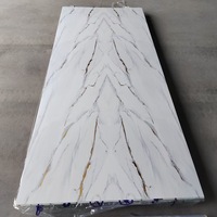 Poids léger meilleure feuille décorative de marbre PVC panneau mural acrylique panneau UV marbre artificiel/faux marbre