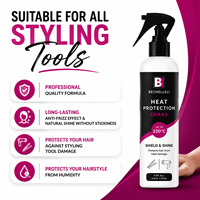 Spray protecteur thermique pour fer à lisser bio OEM/ODM Salon, protection contre la chaleur 450 ° Spray capillaire sans résidus F Weightless 4c Private Label MOQ