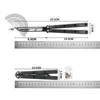 Couteau en aluminium pliant d'entraînement de papillon de pratique extérieure personnalisable d'OEM lame émoussée mise à jour pour des débutants DIY personnalisable