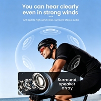 Lunettes Intelligentes de Cyclisme avec Caméra d'Action Intégrée 13MP Vidéo 1080P Étanche IP67 Contrôle Tactile/Vocal/par Application pour Appels et Musique