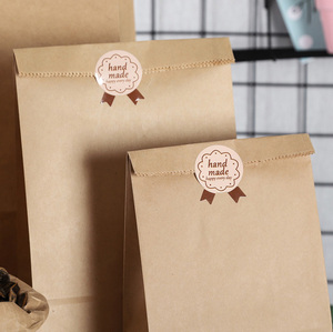 Bolsa de papel de fondo cuadrado, alta y barata, personalizada, <span class=keywords><strong>precio</strong></span> competitivo, promocional, <span class=keywords><strong>grande</strong></span>, blanca, Kraft, SOS, comida, bolsa de papel para <span class=keywords><strong>pan</strong></span> - Product Image 4