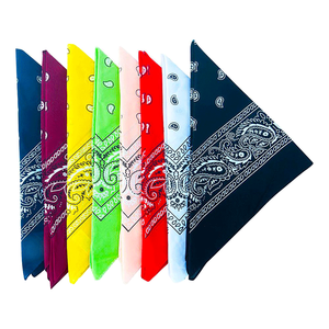 Moda Lenço Quadrado Design Personalizado com Padrão Sólido Dos Desenhos Animados Feito De Algodão Seda Poliéster <span class=keywords><strong>Bandana</strong></span> - Product Image 6