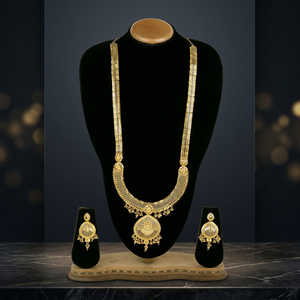 Wholesale 14K 18K 24K Gold Filled Forming Long Jewelry Set, Fashion Necklaces, Traditional Floral Design Long <b>Bridal</b> Jewelry Set - Product Image 3