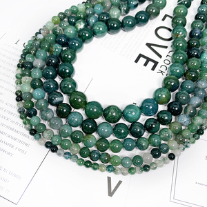 Wholesale Natural Moss <strong>Agate</strong> Gemstone Round Loose <strong>Beads</strong> for Jewelry Making DIY Handmade Crafts 8mm 10mm 12mm 14mm Stone <strong>Beads</strong> - Product Image 2