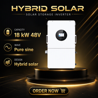 Convertisseur d'énergie solaire hybride 18kW 48V à onde sinusoïdale pure, biphasé, IP65 pour système solaire hybride