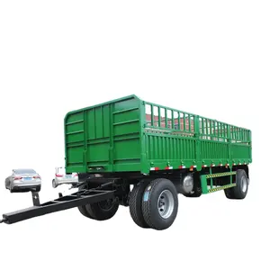 Doppel achsen 4x4 Zugstange 20ft Industrie anhänger für ISO Tank container träger Voll-LKW-Traktor anhänger Farm-LKW-Anhänger