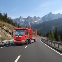 Promotion : Semi-remorque porte-voitures double pont en acier, capacité 6, 8 ou 10 véhicules, robuste 40t