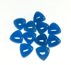 Calcedonia Azul Cuadrada de 12mm, Parte Posterior Plana, Calibrada, Lisa, Creada en Laboratorio, Corte a Máquina de Alta Tecnología, Cabujón para Joyería, Marzo - Product Image 1