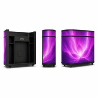 Écran LED de réception de bureau 2560x960 P2.5 incurvé GOB 3840Hz mobile 600CD luminosité garantie 2 ans pour affichage de menu de café