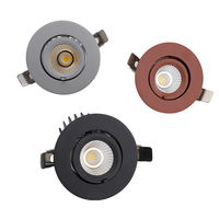 Downlight LED encastrable en aluminium à couleur personnalisable 12W/18W/30W 60° anti-éblouissement, fixation encastrée, design « nez d'éléphant » pour magasin