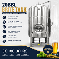 Cuve à bière pressurisée de 4000 L en acier inoxydable sanitaire pour ligne d'embouteillage et de mise en fût de bière