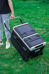 Réfrigérateur de voiture portable 45L à double commande par compresseur, spécial camion, voyage, camping, installation USB, solaire, plastique, occasion/neuf 45L - Product Image 6