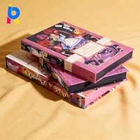 Livre relié en carton rigide personnalisé avec bord doré, reliure cousue, papier offset A5 haut de gamme, respectueux de l'environnement, impression avec bord pulvérisé