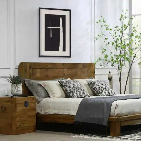 Cama de madera tallada redonda de flores barrocas, cama de reina de tela pintada a mano, <span class=keywords><strong>muebles</strong></span> de dormitorio de madera tallada clásica europea