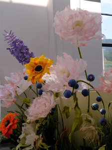 Decoración de Boda, <span class=keywords><strong>Flor</strong></span> Grande de Organza, Arreglo Floral, <span class=keywords><strong>Flor</strong></span> Gigante Artificial para Decoración de Exteriores, Escaparates - Product Image 2