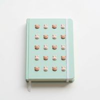 Carnet personnalisé avec ours et lapin en relief, avec bande élastique, planificateur de mémos pour enfants, pour le dessin et l'enregistrement quotidien des enfants