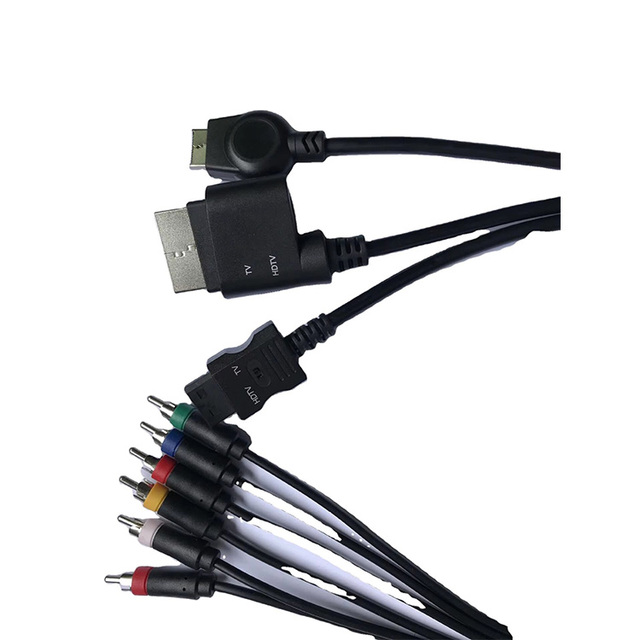 ABS Console VGA Audio Video Cable for Xbox 360 for PS2 for PS3 for Wii Component Cable HD Cord for Replacement