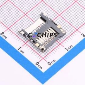 TF-102-15 SD Card / Memory Card Connector SMD Connector Flip Cover Type MicroSD Card (TF Card) Card Holder 1.6mm - Product Image 2