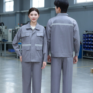 Uniformes de Trabajo de Soldadura Unisex Personalizados, Transpirables, de Manga Larga, de Algodón FR Ignífugo, con Detección de Agujas y Serigrafía - Product Image 1
