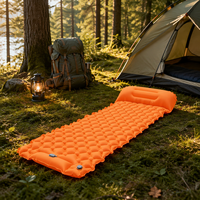 Matelas pneumatique de camping avec pompe à pied intégrée - Tapis de couchage en nylon 40D TPU pour la randonnée