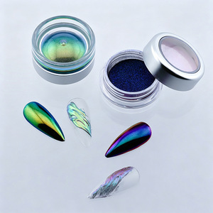 Poudre à ongles effet miroir magique caméléon optique, paillettes chromées irisées changeantes de couleur pour manucure, nail art, fournitures de salon - Product Image 5