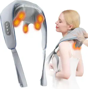 Electronic Neck and Shoulder Hot Rub Acupressure Smart Neck massager can be recharged to relieve soreness