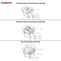 Diode LED Piranha Dip 3mm 5mm 7mm 8mm Blanc Rouge Vert Bleu Jaune F3 F5 F7 F8 Haute Luminosité Diode Émettrice de Lumière