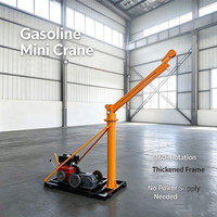 Monte-charge portable pour matériaux de construction 360 °   Mini-grue à flèche pivotante à essence, grue à moteur, mini-grue