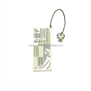 Factory Customized Metallic <b>Bookmark</b> Hollow Out Mettal <b>Bookmark</b> with Small Hang Tag - Product Image 1
