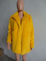 Veste décontractée Jtfur en fausse fourrure couleur néon, anti-plis, col montant, manches longues pour femme, grande taille, manteau d'hiver duveteux et tendance
