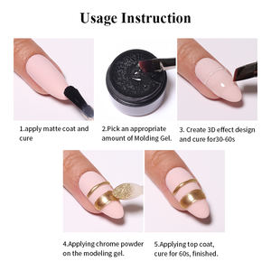 IMTITI <span class=keywords><strong>Gel</strong></span> UV 3D untuk Seni Kuku, <span class=keywords><strong>Gel</strong></span> Pencetak 3D, Bubuk Cermin, Lem Lembut, Plastisin, Pencetakan, Perlengkapan Seni Kuku, <span class=keywords><strong>Gel</strong></span> Top Coat - Product Image 4