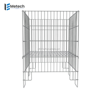 Panier d'affichage pliable de solution de stockage de détail de poubelle en fil métallique