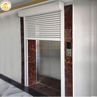 Portes extérieures en alliage d'aluminium de style moderne, volets roulants, isolation thermique avec surface finie