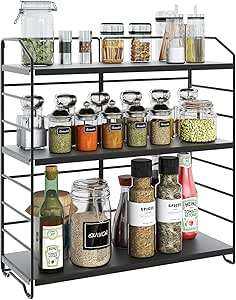 Étagère de cuisine réglable à <span class=keywords><strong>3</strong></span> <span class=keywords><strong>niveaux</strong></span>, étagère à épices en métal, organisateur de bureau - Product Image 3