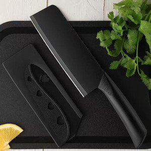 <span class=keywords><strong>Set</strong></span> di <span class=keywords><strong>Coltelli</strong></span> da Cucina Antiaderenti in <span class=keywords><strong>Titanio</strong></span> Nero, <span class=keywords><strong>Coltelli</strong></span> da Chef Affilati in Acciaio Inossidabile - Product Image 3