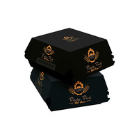 Fabrikgroßhandel Maßgeschneiderte Neue Marken-Pizzakartons 12 Zoll 16 Zoll, Burger-Boxen Schwarz mit Individuellem Logo-Druck und Verpackung