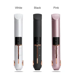 Cordless <strong>Hair</strong> <strong>Straightener</strong> Curler 2-in-1 LCD Portable USB Rechargeable 2200mAh Battery RV Ready Wireless Flat Iron for Travel - Product Image 5