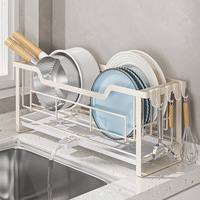 Égouttoir à vaisselle multifonctionnel pour évier, organisateur de comptoir étroit pour ustensiles de cuisine avec égouttoir, vente en gros d'usine
